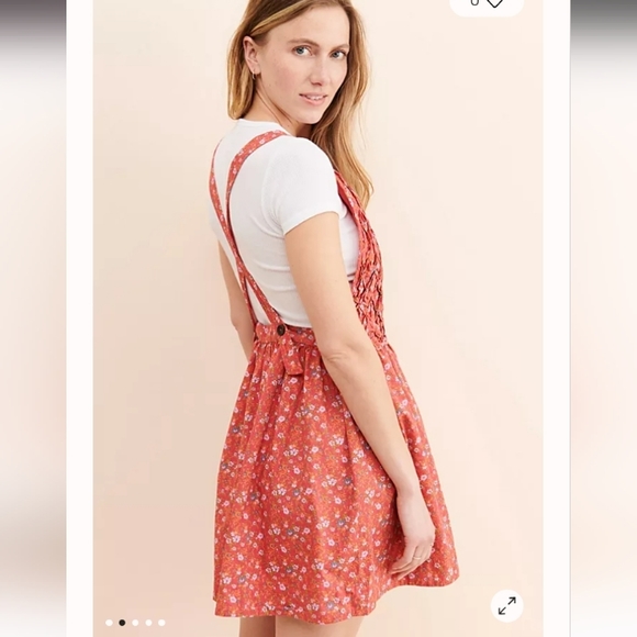 NWT Free People Cottage Core Floral Short Dress Smocked Front Poppy Combo - Picture 6 of 14